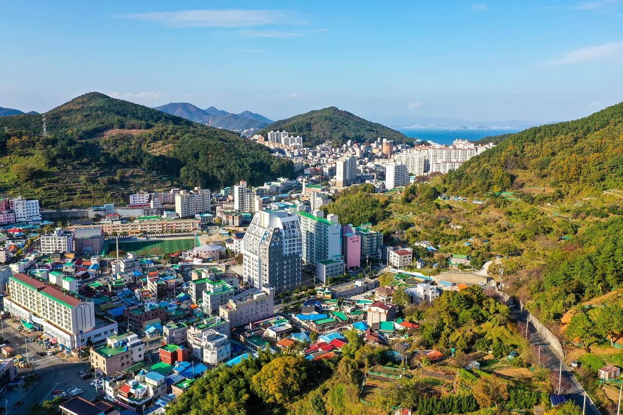 Gamcheon Culture Village, the usual half-day from a Nampo base.